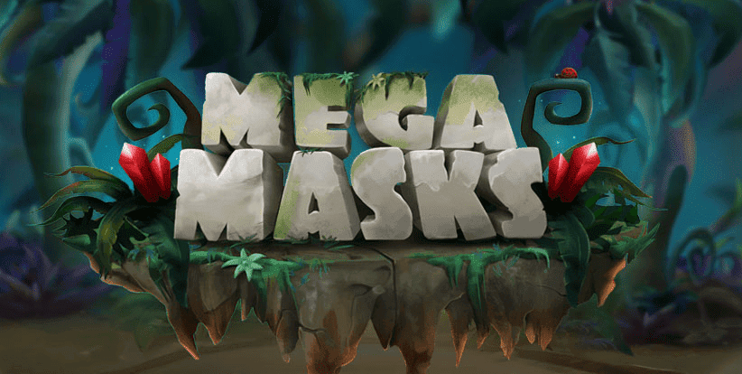 Mega Mask pokie by Hacksaw Gaming — tribal-themed cluster grid with super wild mask