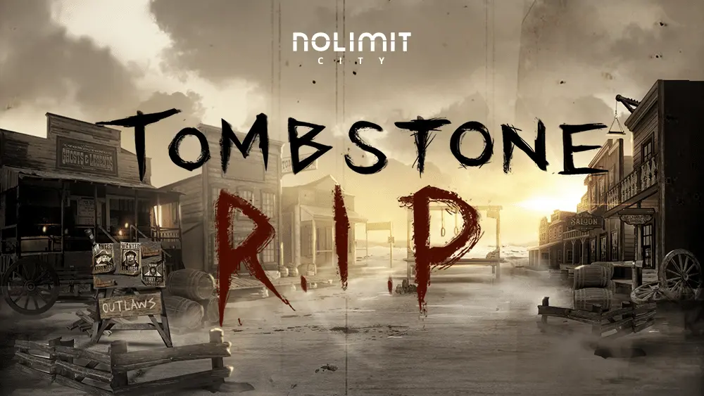 Tombstone RIP pokie by Nolimit City — zombie Western reels with Dead Man's Hand feature